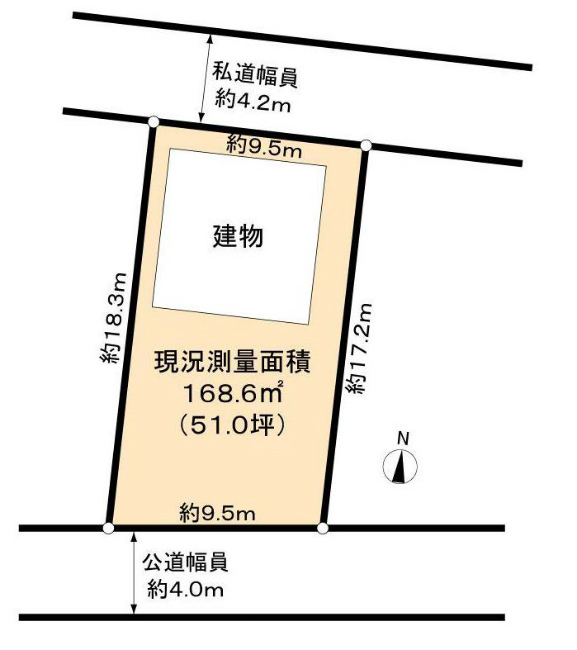 本宿町4丁目地形図