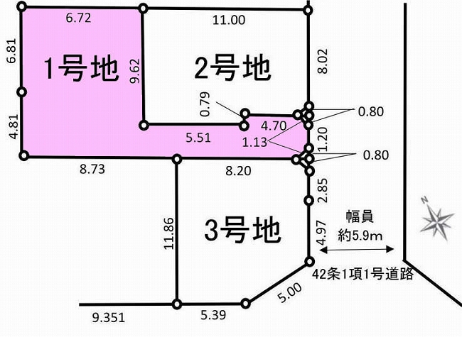 四谷3丁目地形図