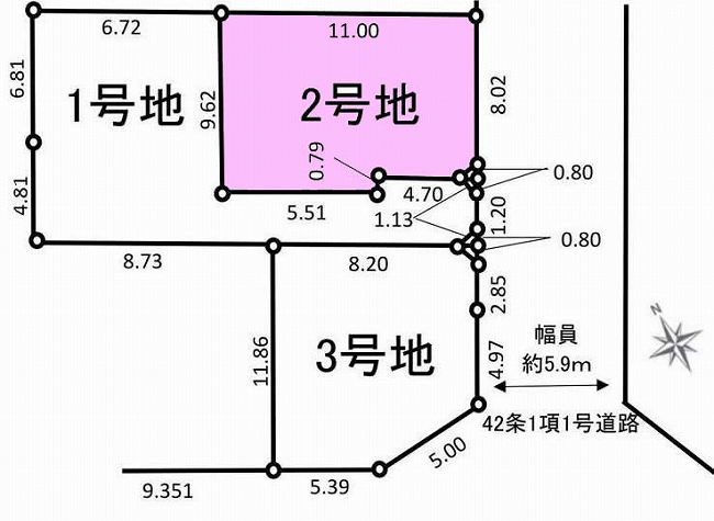 四谷3丁目地形図