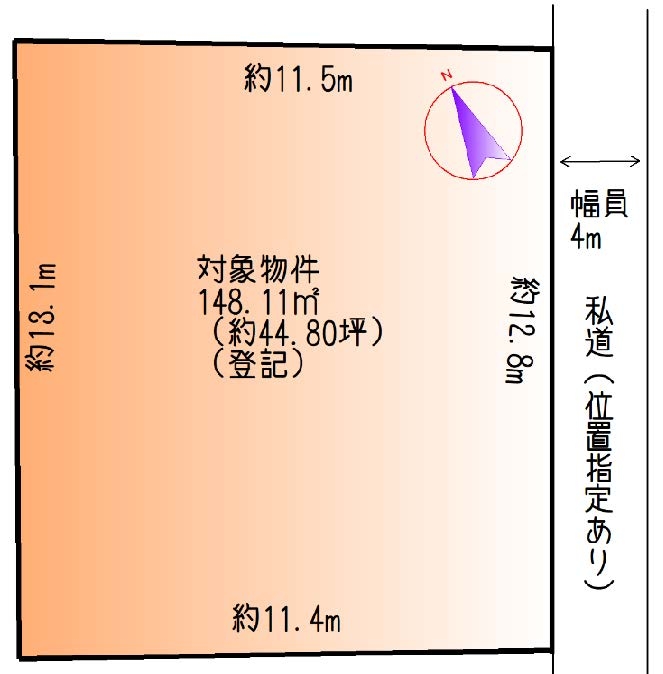 白糸台3丁目地形図
