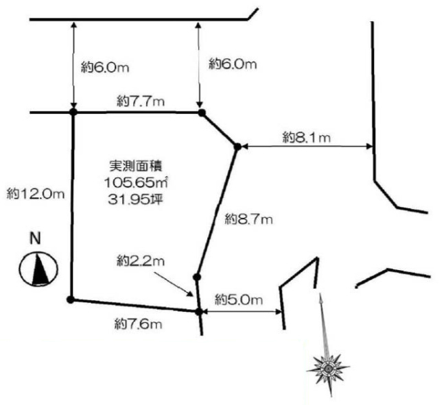 府中市八幡町2丁目g-22455地形図