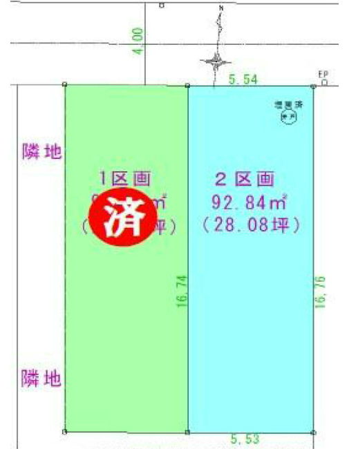 府中市美好町1丁目g-22457地形図