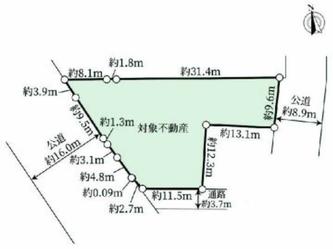 府中市日新町3丁目g-22491地形図