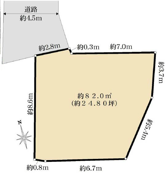 府中本町の土地。府中市矢崎町2丁目g-22999の地形図です。