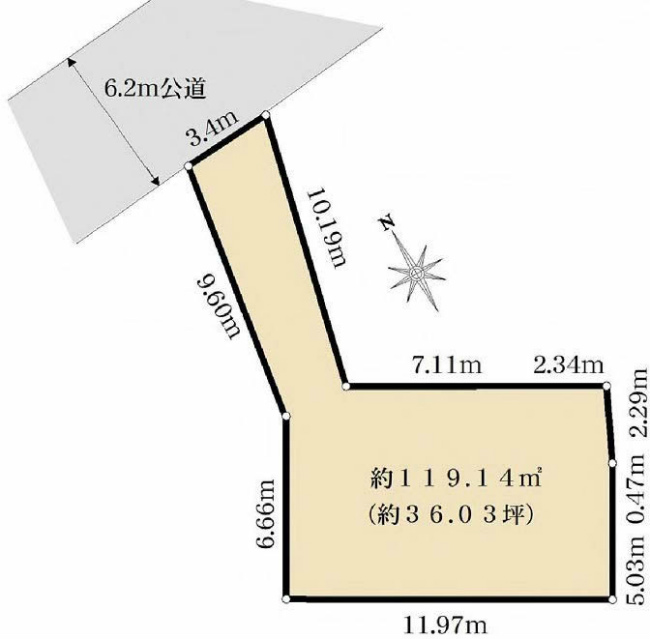 多磨の土地。府中市紅葉丘1丁目g-23032の地形図です。