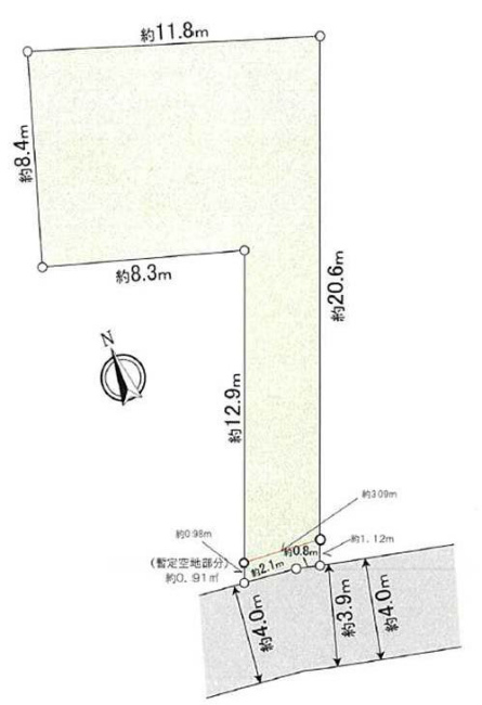 府中の土地。府中市新町2丁目g-23035の地形図です。
