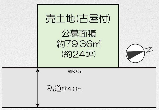 武蔵野台の土地。府中市朝日町1丁目g-23039の地形図です。