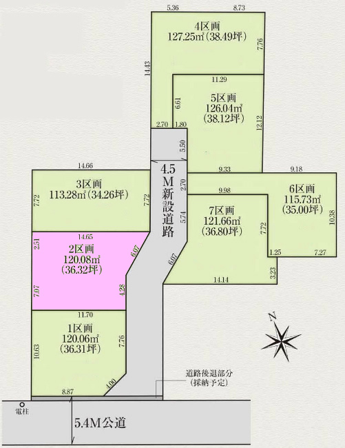 多磨の土地。府中市多磨町2丁目g-23060の地形図です。