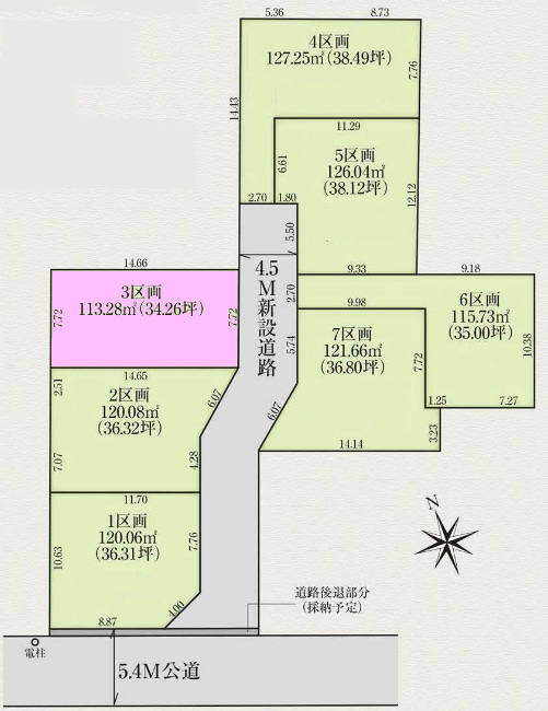 多磨の土地。府中市多磨町2丁目g-23061の地形図です。