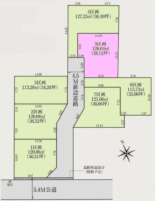 多磨の土地。府中市多磨町2丁目g-23063の地形図です。