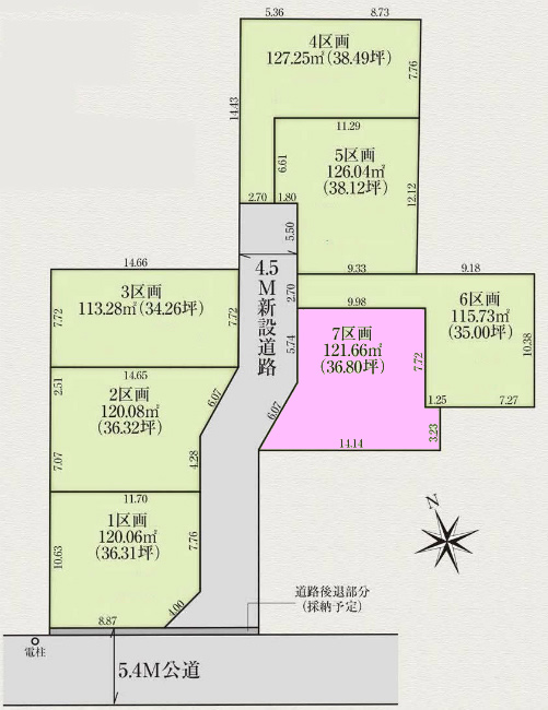 多磨の土地。府中市多磨町2丁目g-23065の地形図です。