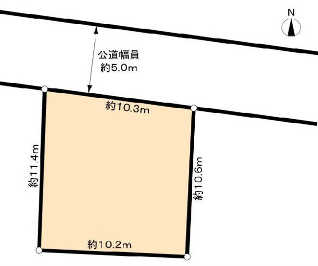 谷保の土地。府中市西府町4丁目g-23066の地形図です。