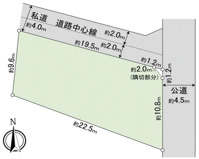 府中市朝日町2丁目 売地（多磨駅・G-23139）の地形図