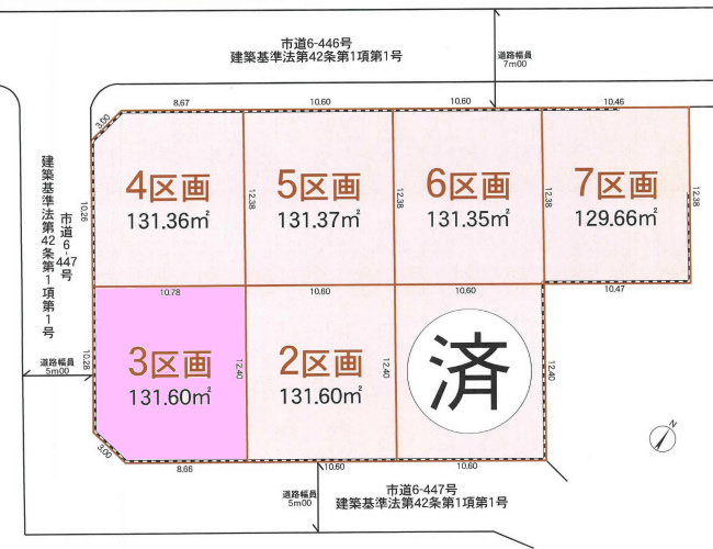 西府の土地。府中市日新町4丁目g-23147の地形図です。