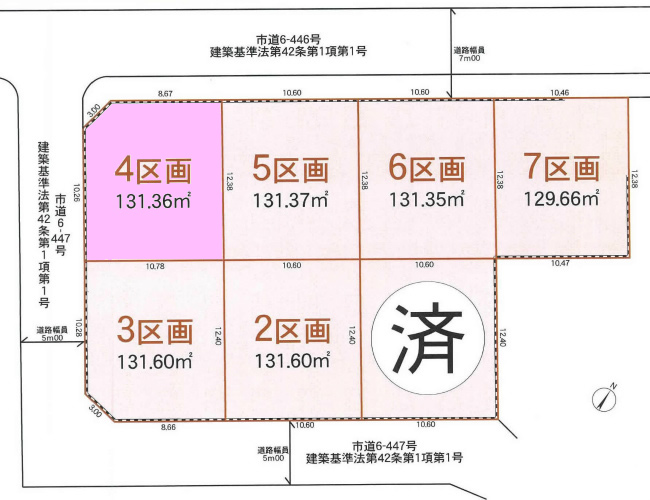 西府の土地。府中市日新町4丁目g-23148の地形図です。