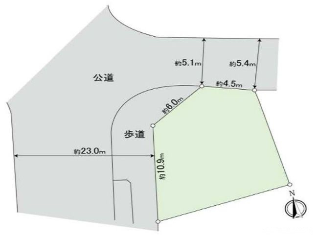 府中市清水が丘3丁目 売地（多磨霊園駅・G-23163）の地形図
