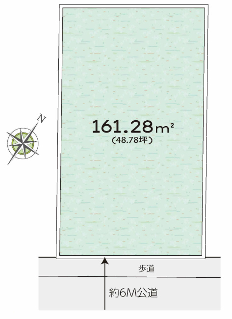中河原の土地。府中市四谷1丁目g-23182の地形図です。