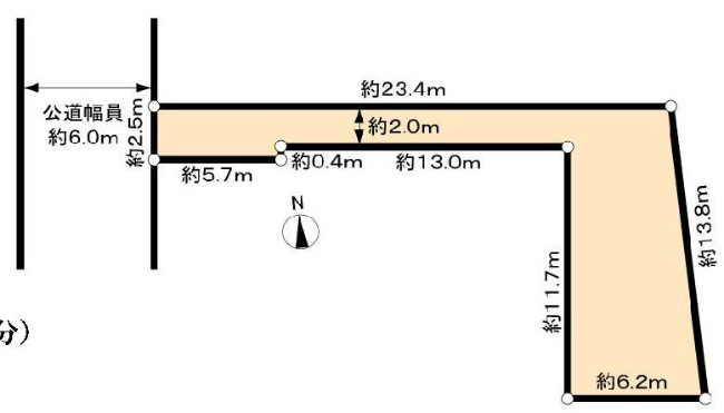 東府中の土地。府中市若松町3丁目g-23184の地形図です。