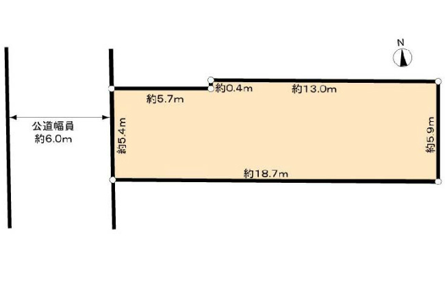 東府中の土地。府中市若松町3丁目g-23185の地形図です。