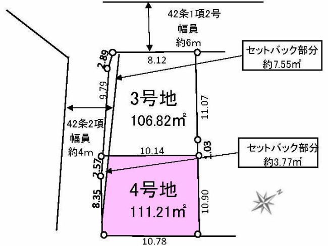 分倍河原の土地。府中市分梅町3丁目g-23194の地形図です。