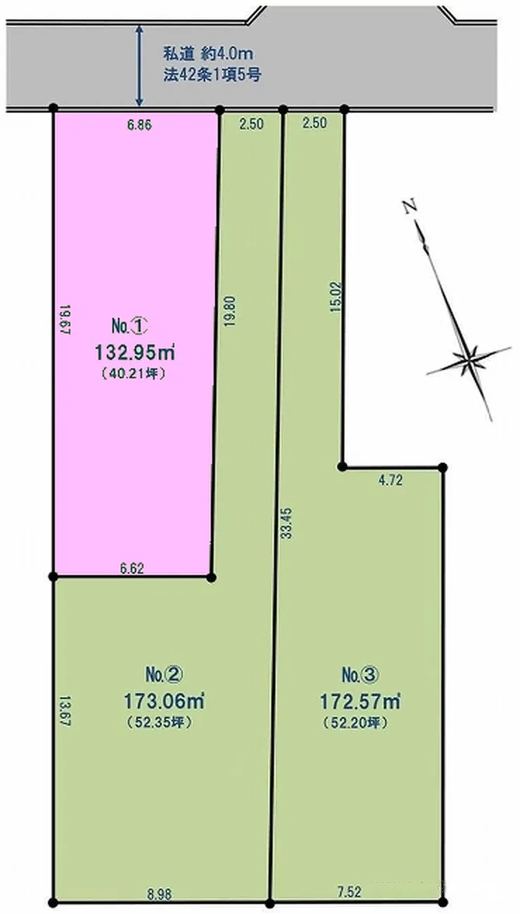 府中市美好町3丁目 売地（分倍河原駅・G-23213）の地形図