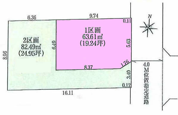 多磨の土地。府中市紅葉丘2丁目g-23218の地形図です。
