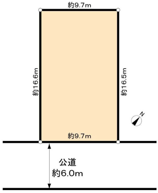中河原の土地。府中市四谷1丁目g-23232の地形図です。