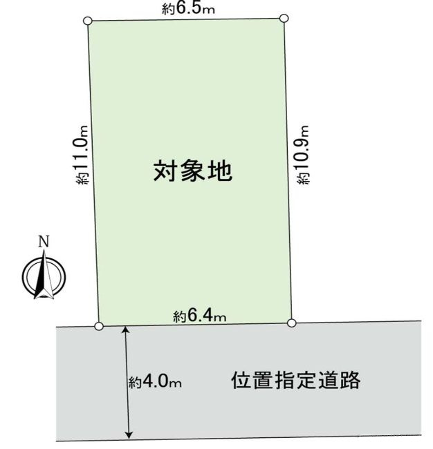 府中市是政1丁目 売地（東府中駅・G-23235）の地形図