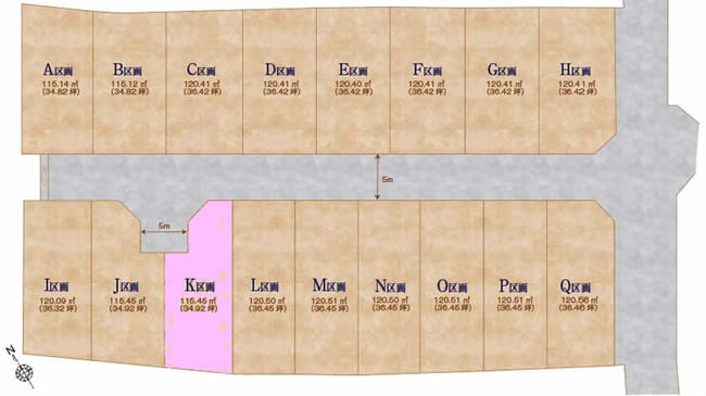 多磨の土地。府中市紅葉丘3丁目g-23253の地形図です。