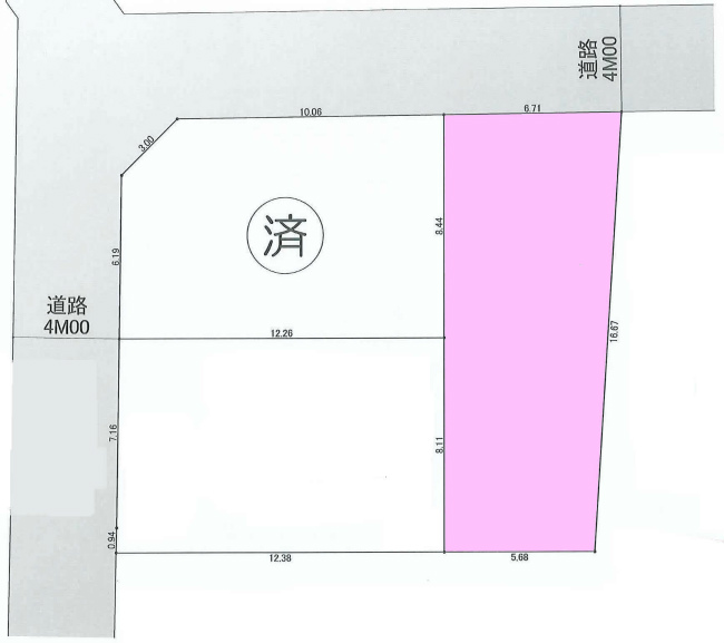府中の土地。府中市新町2丁目g-23295の地形図です。