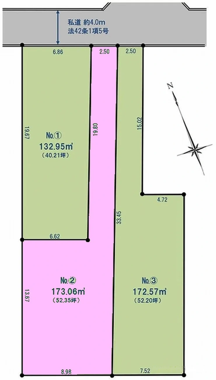 府中市美好町3丁目 売地（分倍河原駅・G-23298）の地形図