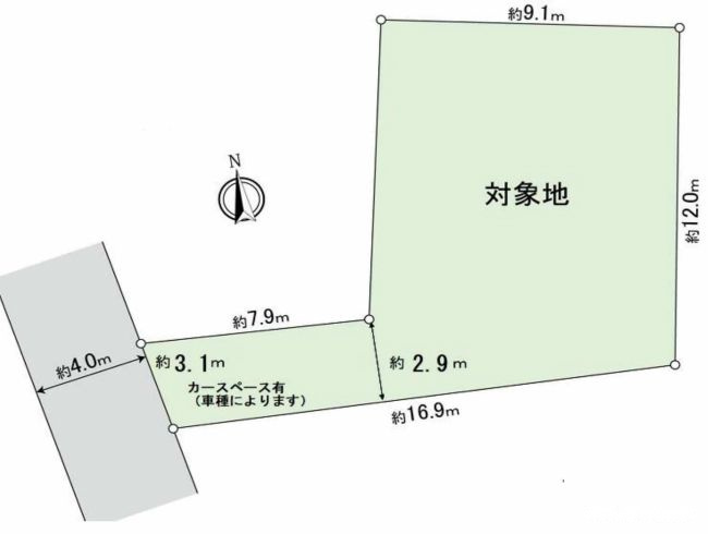 府中市本宿町4丁目 売地（分倍河原駅・G-23330）の地形図