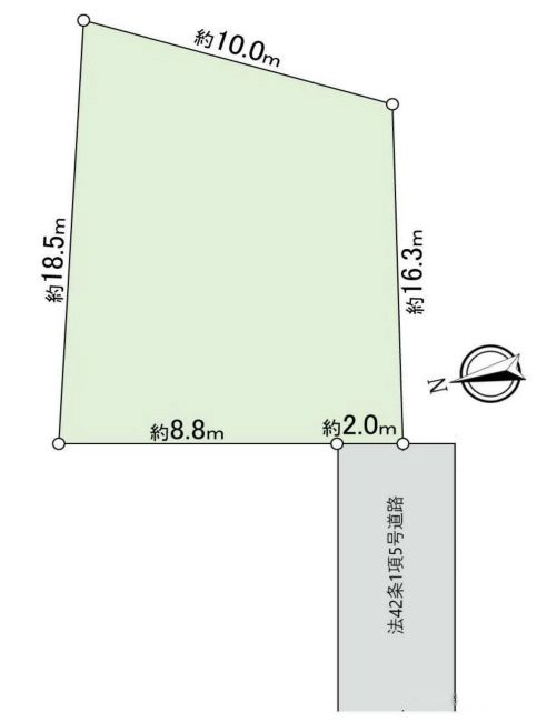 府中市新町1丁目 売地（府中駅・G-23361）の地形図