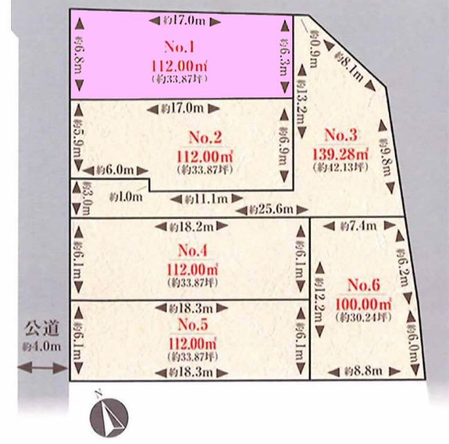 府中市白糸台3丁目の土地。g-23369の地形図です。