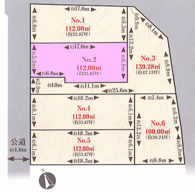 府中市白糸台3丁目の土地。g-23370の地形図です。