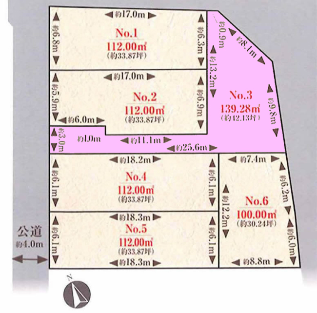 府中市白糸台3丁目の土地。g-23371の地形図です。