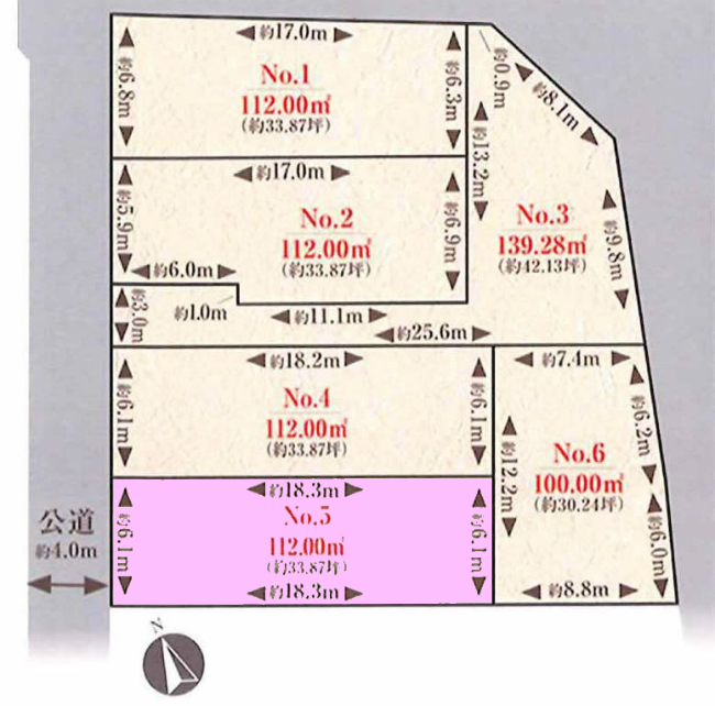 府中市白糸台3丁目の土地。g-23373の地形図です。