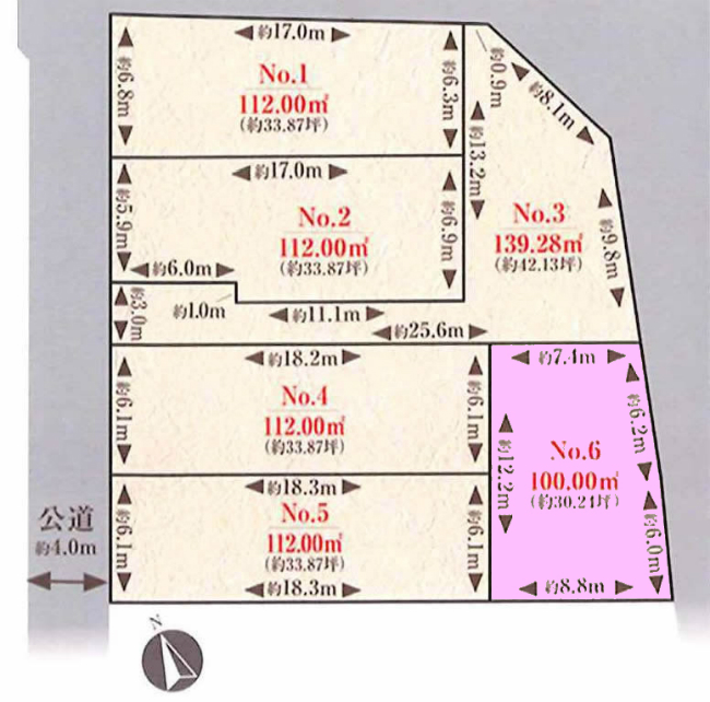 府中市白糸台3丁目の土地。g-23374の地形図です。