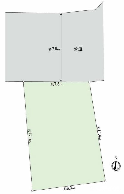 府中市小柳町3丁目 売地（多磨霊園駅・G-23375）の地形図