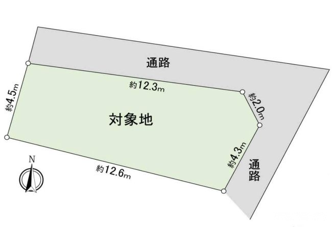 府中市新町2丁目 売地（府中駅・G-23380）の地形図