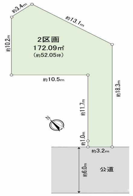 府中市押立町5丁目 売地（西調布駅・G-23402）の地形図