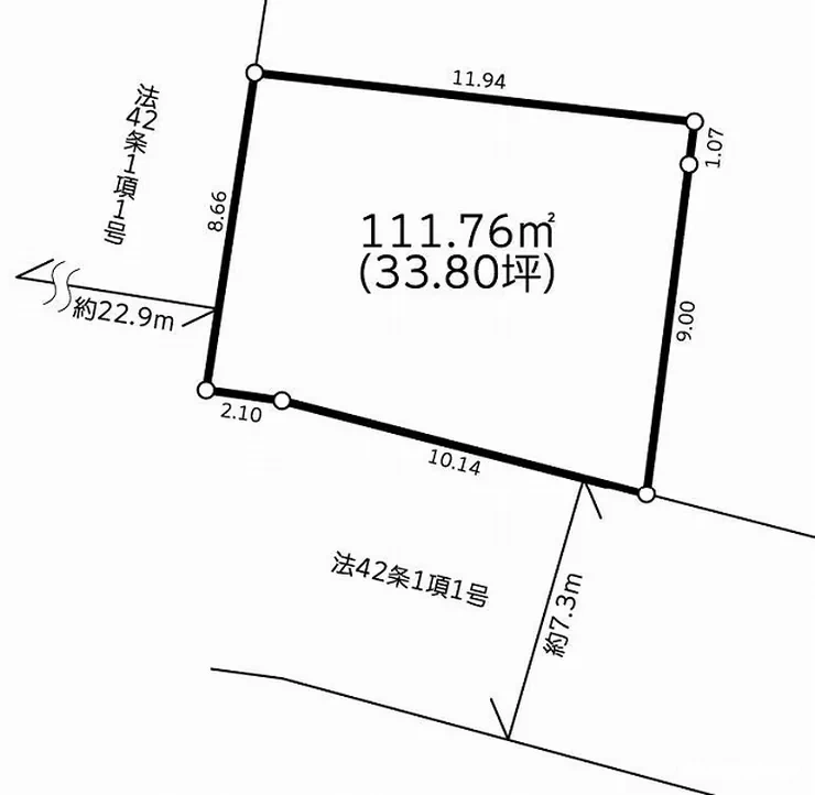 府中市是政1丁目 売地（東府中駅・G-23413）の地形図
