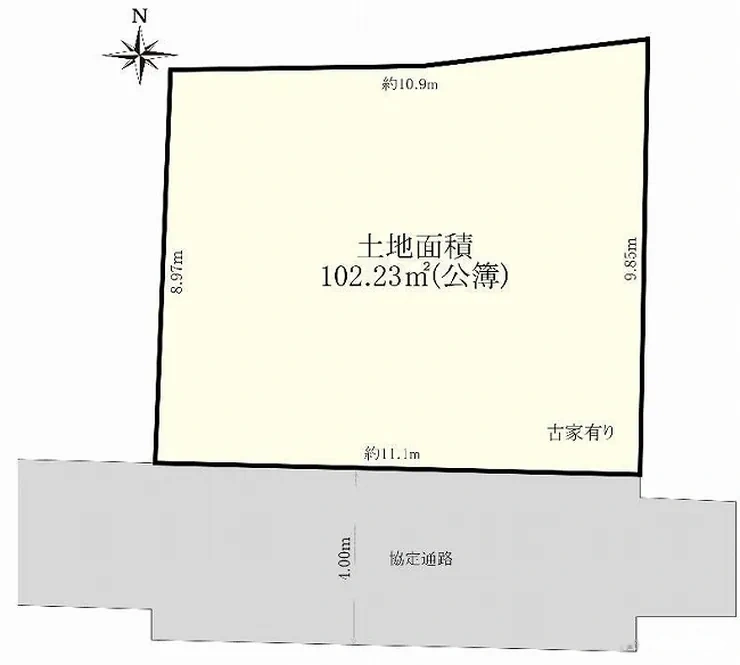 府中市紅葉丘2丁目 売地（多磨駅・G-23418）の地形図