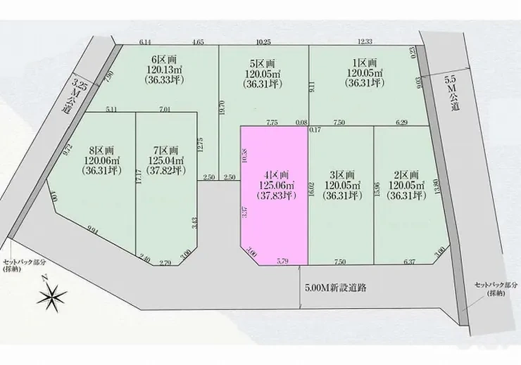 府中市四谷3丁目 売地（中河原駅・G-23431）の地形図