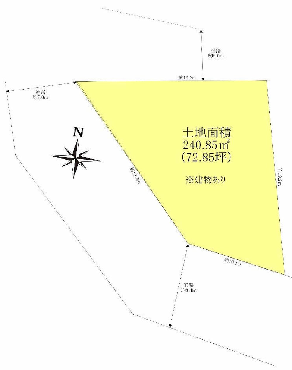 府中市是政5丁目 売地（是政駅・G-23436）の地形図