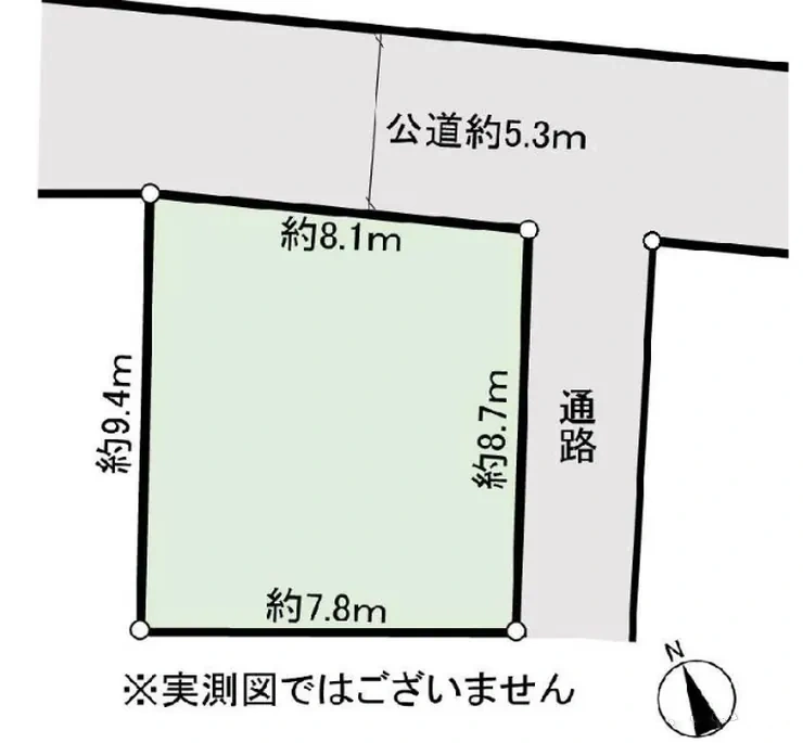 府中市日新町3丁目 売地（中河原駅・G-23440）の地形図