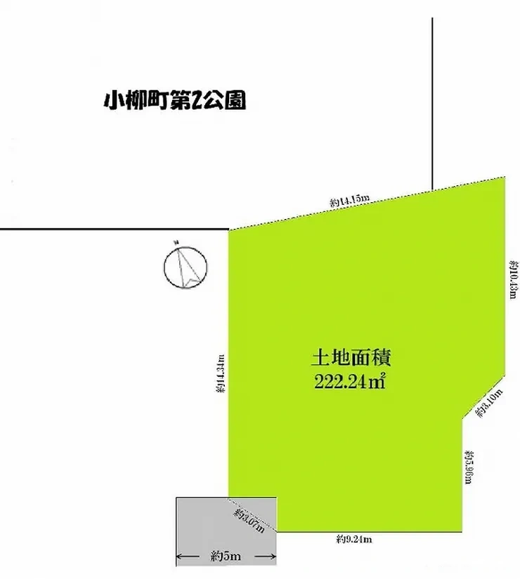 府中市小柳町5丁目 売地（競艇場前駅・G-23444）の地形図