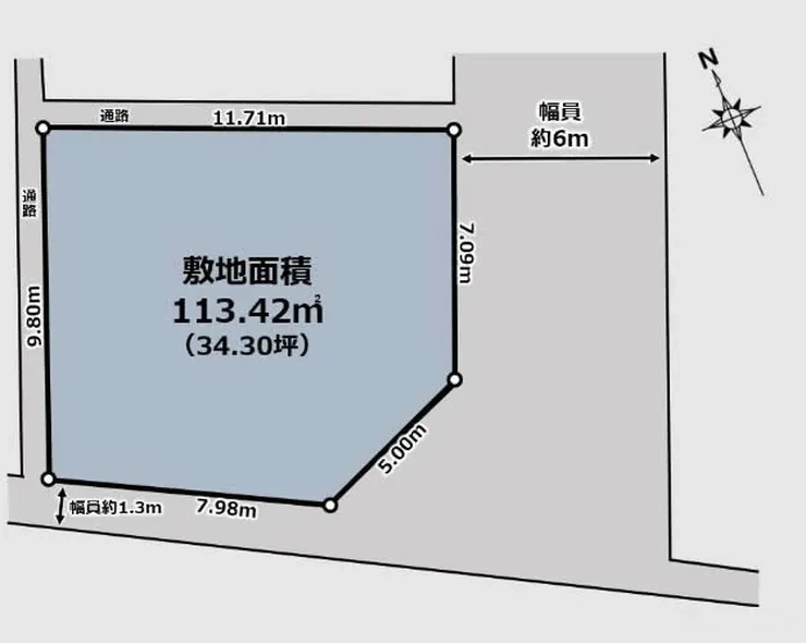 府中市白糸台2丁目 売地（白糸台駅・G-23445）の地形図