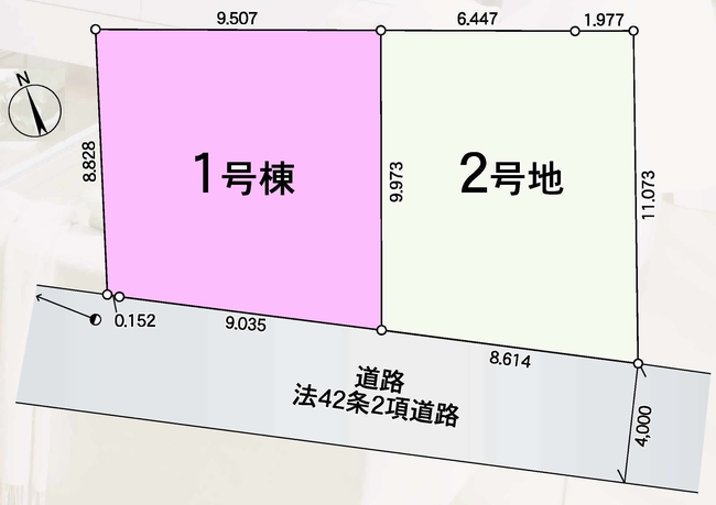 府中市紅葉丘2丁目の土地。g-23448の地形図です。