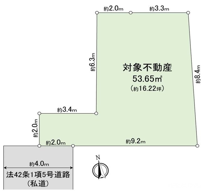府中市八幡町2丁目 売地（府中駅・G-23466）の地形図